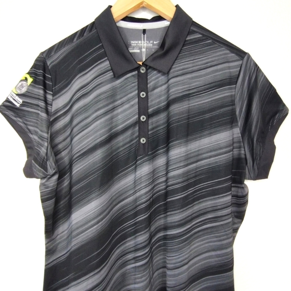 NWT Nike Gold Tour Performance Standard Fit Dri-Fit Shirt - Picture 6 of 14
